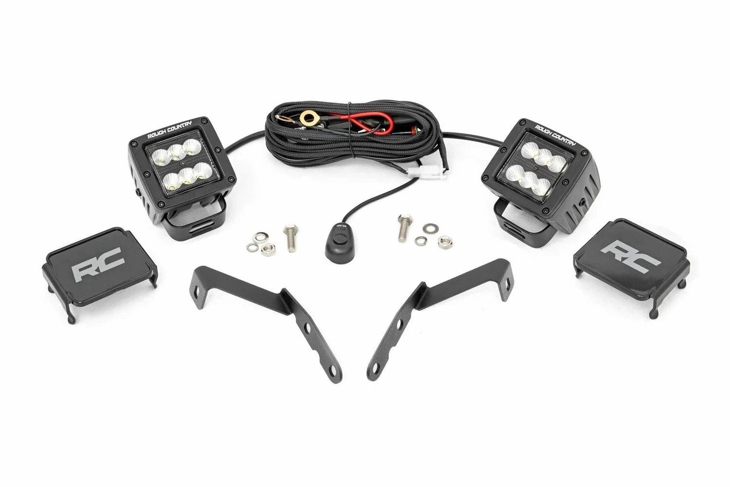Fits Chevy 1500 & Chevy 2500HD (07-14) LED Light Ditch Mount 2_ Black 71059
